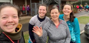 Ann Caldicott and daughters