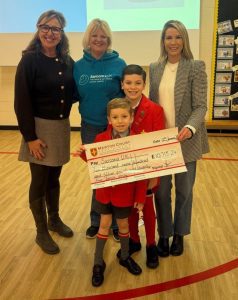 Cheque presentation from school to Sarcoma UK