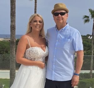 Eloise and uncle Andy on her wedding day.