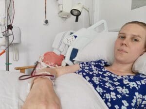 Heather in hospital