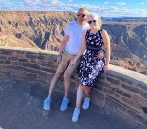 Nadeem and Sharni in Namibia